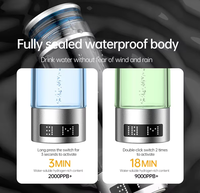 Bouteille d'eau H2 de 400ml d'hydrogène avec 6000 - 9000 PPB riche en hydrogène pour une utilisation portable
