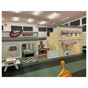 Wholesale Role Play Gas Station Room For Toddler Customized Kids Auto Repair Shop For Indoor Soft Playground