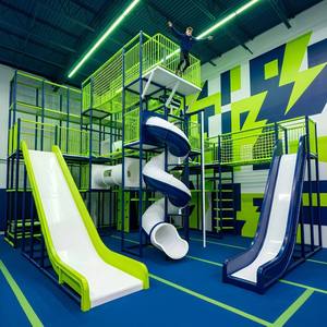 <span class=keywords><strong>Mega</strong></span> Parque de Aventuras Interior |   Parque Infantil Modular Interior de Más de 1200 m² con Toboganes Gigantes, Circuito Ninja, Muro de Escalada y Zona de Trampolines - Product Image 1