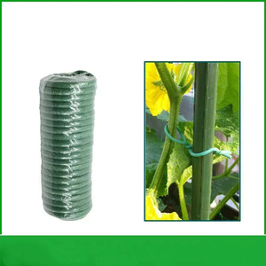 Accessoires de clôture de jardin en fil recouvert de PVC vert, attaches torsadées pour le soutien des plantes grimpantes comme les concombres, les tomates et les haricots - Product Image 2