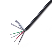 Kabel Sensor Multicore 4 inti*24AWG/4 inti*0.2mm Konduktor Tembaga Berlapis Timah Isolasi PE 2/3/4/5/6-Konduktor untuk Sinyal