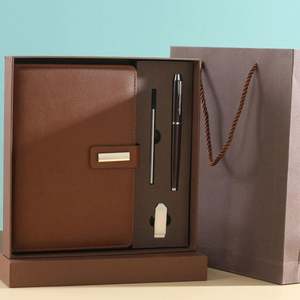 Custom Logo Luxury Business Gift <b>Set</b>-Promotional Silk Screen Printed Exquisite Paper <b>Notebook</b> and Pen for Corporate Companies - Product Image 4