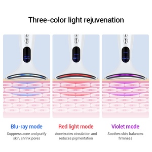 Appareil facial multifonctionnel 4 modes, thérapie par lumière rouge, machine de massage pour le lifting du visage et du cou, appareil de beauté pour femmes et hommes - Product Image 3