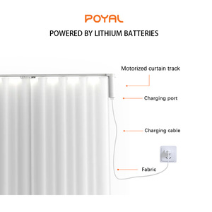 Poyal Nhà Máy Giá nhà thông minh văn phòng nhôm nối Rèm theo dõi và phụ kiện cơ giới rèm động cơ - Product Image 6