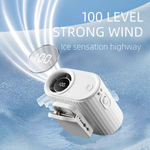 Hands-Free Wearable Plastic Fan <b>Rechargeable</b> English Waist Clip-on Fan with More Five Speeds 3600mAh <b>Battery</b> for Outdoor Sports - Product Image 4