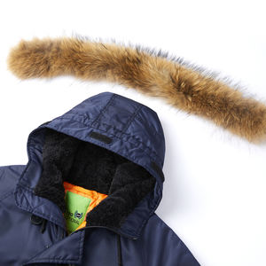 OEM ODM Winter MA-1 collo di pelliccia caldo spesso giacca a vento staccabile giacca da volo piumino da uomo - Product Image 6