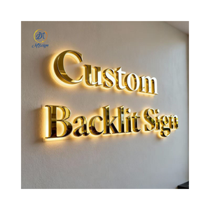 Ngoài trời Tùy Chỉnh LED Backlit dấu hiệu cửa hàng tường <span class=keywords><strong>3D</strong></span> logo phía trước dấu hiệu LED chiếu sáng trở lại ánh sáng kênh thư ký cho doanh nghiệp - Product Image 1