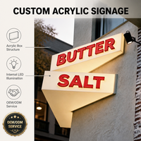 Enseigne de devanture personnalisée en aluminium 3D avec lettres lumineuses LED, caisson lumineux en acrylique rétroéclairé, enseigne suspendue pour magasin de détail