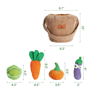 Jouets pour animaux de compagnie à vente directe d'usine OEM/ODM, ensemble multi-en-un de fruits et légumes, <span class=keywords><strong>panier</strong></span>, papier froissé, <span class=keywords><strong>jouet</strong></span> qui couine pour <span class=keywords><strong>chien</strong></span> - Product Image 3