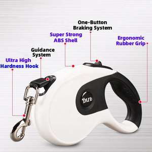 Automatic Reflective Nylon Ribbon Retractable <b>Dog</b> Leashes <b>Extendable</b> Pet <b>Leads</b> Leash For Walking No Tangle Ps525 - Ps-Lh - Product Image 1