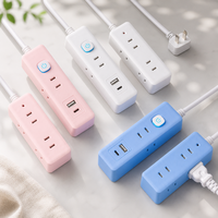Multiprise industrielle compacte 5 ports USB avec interrupteur, colorée, pour l'Asie du Sud-Est, vente en gros, personnalisable