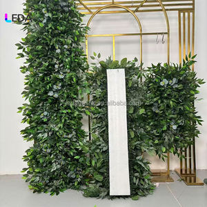 Guirlande florale LEDA faite à la main en soie artificielle, feuilles vertes naturelles au toucher réel, pour la décoration d'événements - Product Image 2