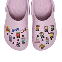 Aksesoris Sepatu PVC DIY Grosir, Hiasan Lubang Baru dengan Berbagai Kata-kata Bahasa Inggris, Gesper Bunga Sepatu, Hiasan Permata, Kartun