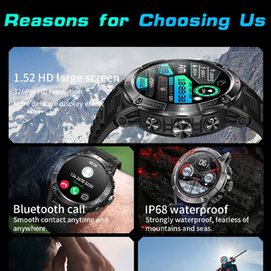 2023 thông minh đồng hồ ngoài trời nx8 với chức năng gọi điện thoại 1.52 inch màn hình lớn IP68 BT cuộc gọi Heart Rate Monitor smartwatch cho nam giới - Product Image 3