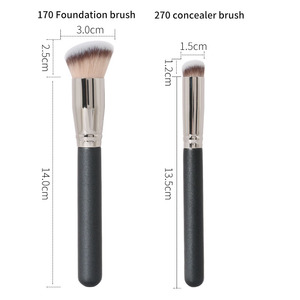 Professional Black Concealer <b>Foundation</b> Brush Eco Friendly Handle Face Makeup Beauty Tool - Product Image 2