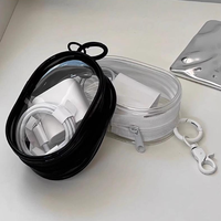 Étui organisateur de câble portable transparent Boîte de rangement adaptée aux voyages pour câbles de charge, écouteurs, téléphone, chargeurs et accessoires