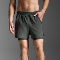 Shorts de course vintage en maille respirante sans doublure, vert néon et noir, entrejambe de 5 pouces, dos en V, idéal pour la gym