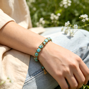 Natural stone woven <b>bracelet</b>, handmade adjustable, exquisite jewelry, wholesale accessories gift - Product Image 6