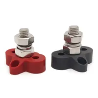 Bloc de jonction de batterie en acier inoxydable 3/8'' 12V 200A, barre omnibus isolée pour bornes de puissance et de masse M8 M10