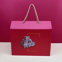 Carpeta de Regalo de Cartón Corrugado Impermeable, Carpeta de Documentos Empresarial Portátil de Alta Gama con Recubrimiento UV y Asa con Logotipo Personalizado