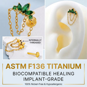 Orecchini Labret con Filettatura Interna in Titanio Grado Impiantabile ASTM F136 con Zircone per Trago ed Helix, Gioielli per Piercing Corporeo JIAXIN - Product Image 2