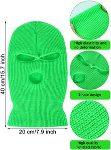 Masque de ski avec 3 trous, balaclava en <span class=keywords><strong>crochet</strong></span>, mode personnalisée, bonnet chaud en tricot pour adulte, pour l'extérieur - Product Image 5