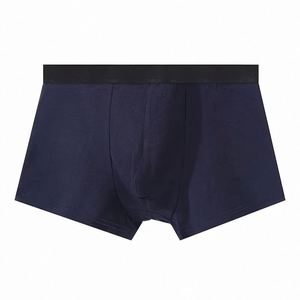 กางเกงในชายผ้าฝ้ายเอวกลางทรงแบนสีพื้นใส่สบาย - Product Image 3
