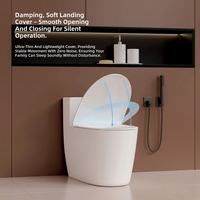 Kloset Duduk Keramik Berkualitas Tinggi Model Modern dengan Sistem Siram Ganda, Drainase S-Trap/P-Trap, dan Penghilang Bau Otomatis