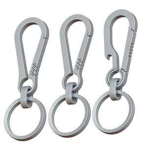 Llavero de Aleación de Aluminio con Mosquetón, Paquete de 3, Gancho Universal para Llaves para Uso en Exteriores - Product Image 1