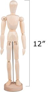 Bview 미술 용품 아티스트 드로잉 나무 인체 5.5 인치 키 큰 나무 마네킹 아티스트 스탠드와 Manikin - Product Image 2