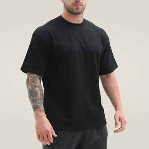 T-shirts de sport amples à col rond pour hommes, respirants, pour la gym, <span class=keywords><strong>taille</strong></span> US, avec impression en relief - Product Image 4