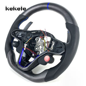 Volant de direction personnalisé en fibre de carbone véritable mate avec palettes de changement de vitesse pour <span class=keywords><strong>Volkswagen</strong></span> VW GOLF 8 MK8 GTI R - Product Image 2