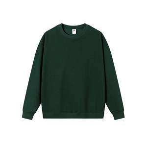 Offre Spéciale 330GSM hommes lourd sweat 100% coton surdimensionné goutte épaule ras du cou solide pull sweat pour hommes - Product Image 1