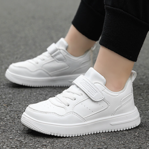 Venta al por mayor 2025 Moda Blanco y Negro Niños Deportes Casual PU Cuero Superior Zapatos Niños Causal Deportes Niños Zapatos - Product Image 2