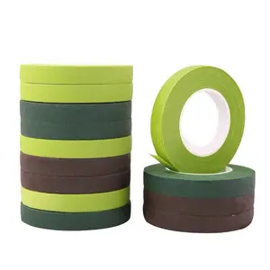 Waterproof Stem Fizt Tape Florist Polypropylene Decorative Retro Washing Tape Floral Green Waterproof For Wet Fiam