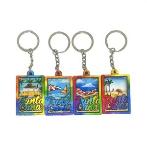 Custom Style Keychain Travel Souvenir Keychain Oceans Tourist Decoration Key Ring for Purse <b>Backpacks</b> Handbags Acrylic Keychain - Product Image 4