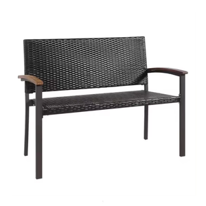 Bán Buôn Ngoài Trời Patio Vườn Mây Băng Ghế Dự Bị <span class=keywords><strong>Wicker</strong></span> Mây Đồ Nội Thất Ghế Hai Chỗ Ngồi Băng Ghế Dự Bị Ghế Mây Băng Ghế Dự Bị - Product Image 1