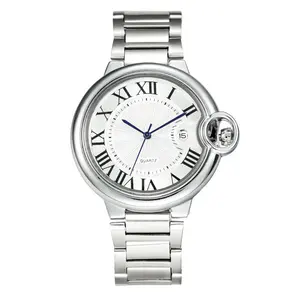 WJ-10786 인기있는 새로운 패션 잘 생긴 남자 스틸 밴드 쿼츠 시계 사용자 정의 저렴한 판매 도매 시계