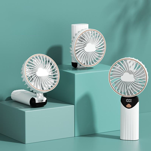 พัดลมพกพาขนาดเล็กแบบพับได้ พร้อมหน้าจอดิจิตอล สำหรับนักเรียน พัดลมคล้องคอ จัดจำหน่ายโดยตรงจากโรงงาน - Product Image 2
