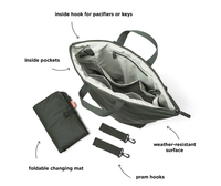 Mochila de Pañales de Cuero Ligera y Portátil para Viajes al Aire Libre, para Mamá y Bebé, con Cambiador de Pañales