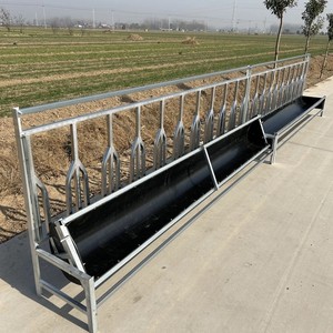 รั้วคลิปคอร่องสำหรับป้อนขนแกะใช้งานหนักแบบใหม่ดีไซน์ฝาพับพลาสติกแข็งแรงป้องกันการแข่งขันด้านอาหารจากแกะ - Product Image 1