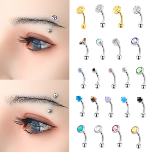 Eternal Metal Internally Threaded Curved Titanium Barbell F136 Eyebrow <strong>Lip</strong> Labret Piercing Jewelry Fashionable Piercing Jewelry - Product Image 1