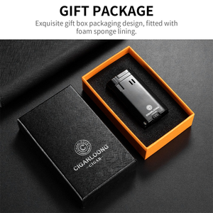 Sang trọng đôi máy bay phản lực ngọn lửa biểu tượng tùy chỉnh nhẹ hơn xì gà bán buôn ngọn đuốc butan xì gà nhẹ hơn và cắt - Product Image 4