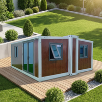 Mini-maison modulaire extensible en conteneur, 2 à 4 chambres, préfabriquée, pour hébergement et commerce éphémère
