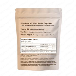 Label kustom kapsul <span class=keywords><strong>Vitamin</strong></span> <span class=keywords><strong>D3</strong></span> K2 meningkatkan kesehatan Starter K2 <span class=keywords><strong>D3</strong></span> suplemen <span class=keywords><strong>Vitamin</strong></span> untuk Dewasa 300 kapsul lembut - Product Image 2
