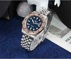 San <span class=keywords><strong>Martin</strong></span> SN0133 Vintage luxe hommes montre de plongée 40mm NH35 automatique mécanique saphir lunette J-type Bracelet étanche 200m - Product Image 5