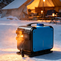 Chauffage de stationnement diesel tout-en-un 5 kW 12V/24V/220V pour haute altitude avec quatre sorties d'air, adapté aux camions, camping-cars et cabines de bateaux