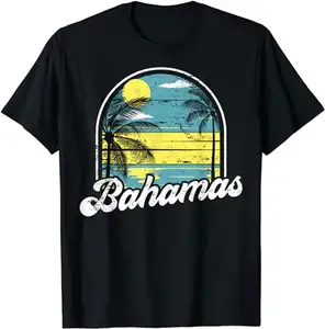 Individuelles Bahamas-Nationalwappen-Logo bedrucktes T-Shirt Druck auf Wunsch Digitaler Druck Baumwoll-T-Slips Sublimation kurzer O-Ausschnitt T-Shirt