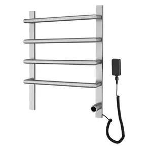 Lower Price Thermostat Heated Modern Smart Bath Towel Rail Electric Heating Material Of Towel Racks