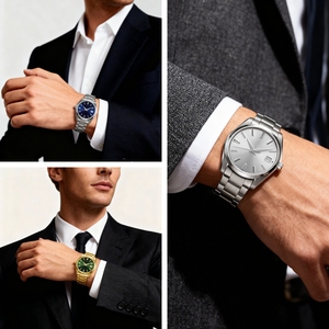 Reloj para Hombre, Reloj de Lujo, Reloj para Hombre, Reloj de Cuarzo para Mujer, Niño, Brazalete Árabe, Conjunto para Pareja - Product Image 3